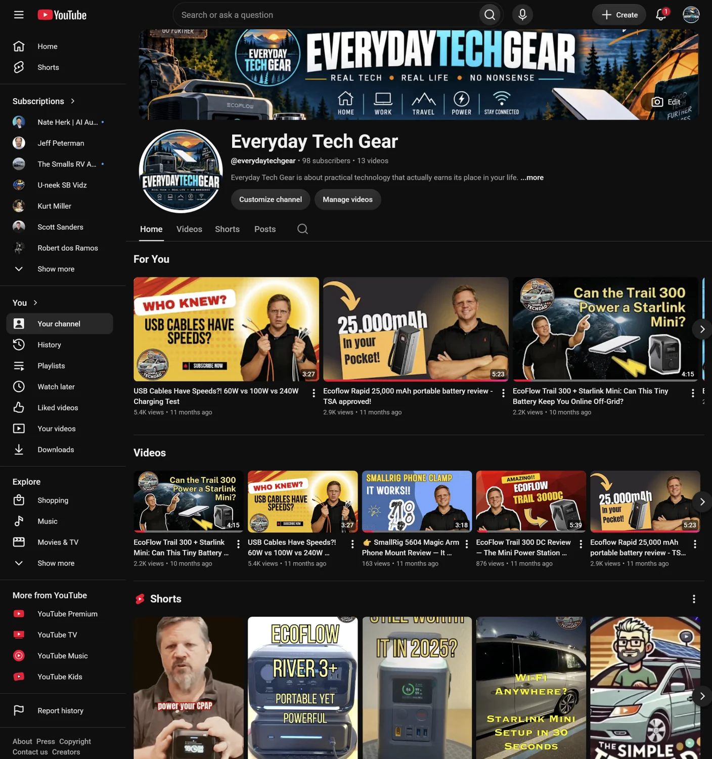 Everyday Tech Gear YouTube channel